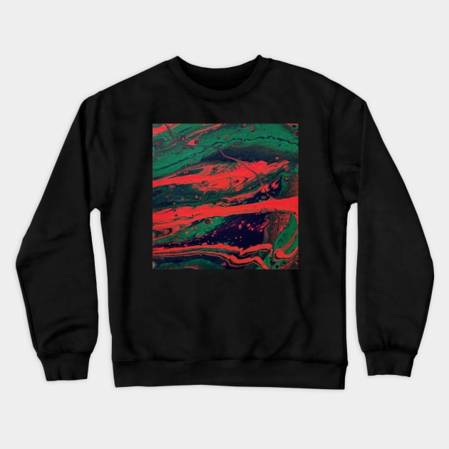 Oxidation - Abstract Acrylic Pour Painting Crewneck Sweatshirt by dnacademic